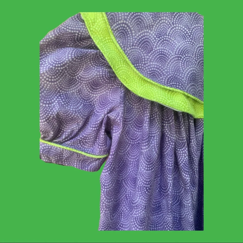 LAJENNS FASHION Purple with Green Detail Dress - Size 6X - Picture 3 of 7